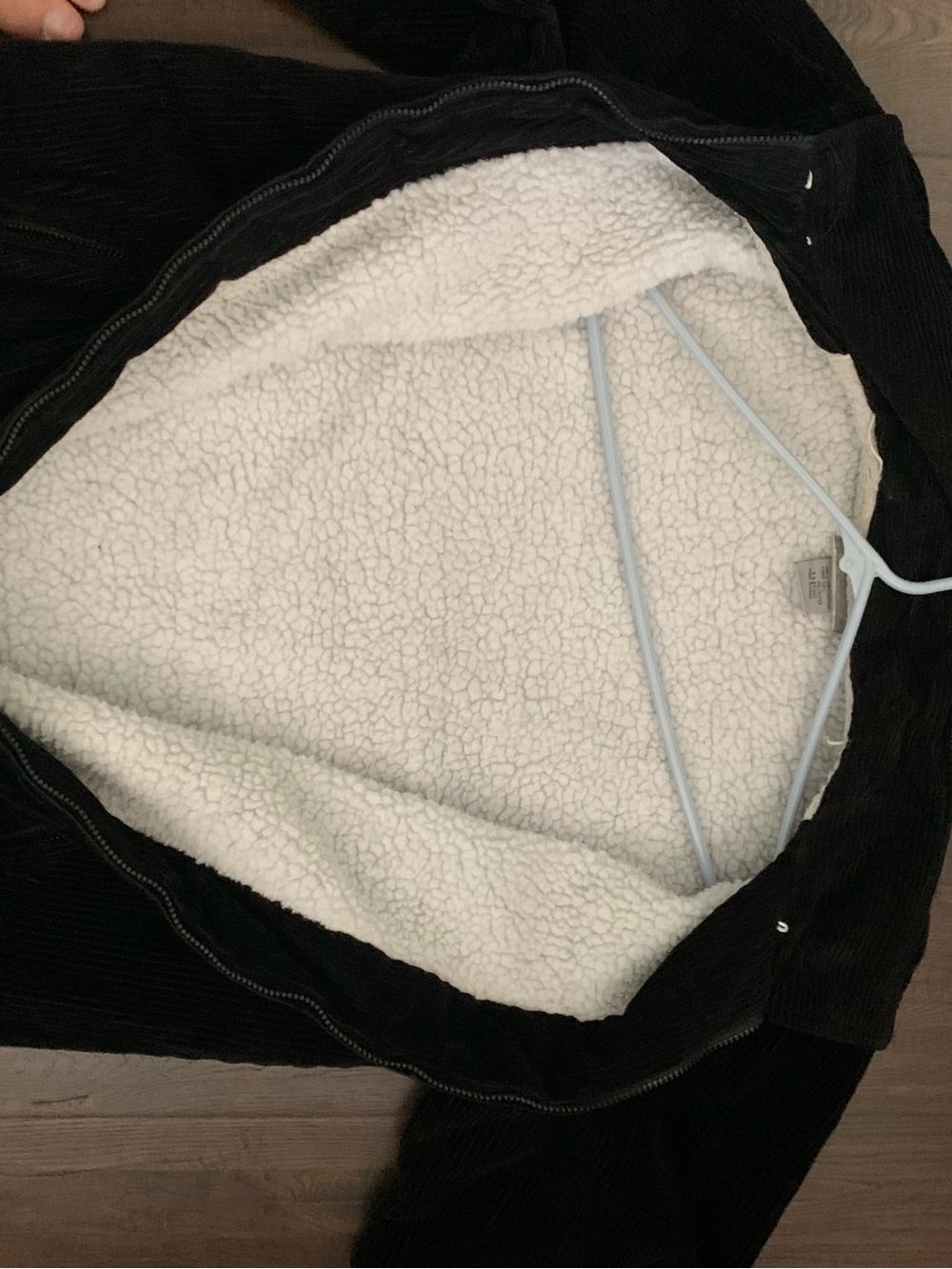 Black Corduroy Zip-Up Jacket - Picture 3 of 5